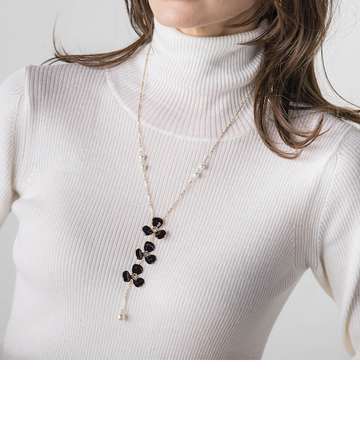 エポフラワーナローネックレス