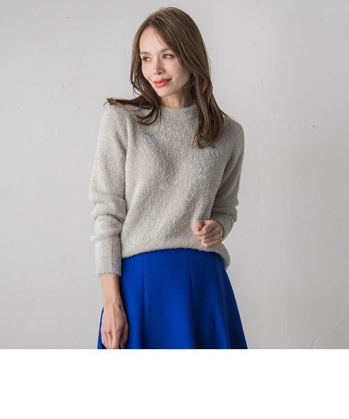 ラメシャギーニット