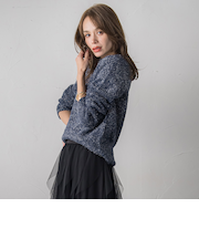 ラメシャギーニット