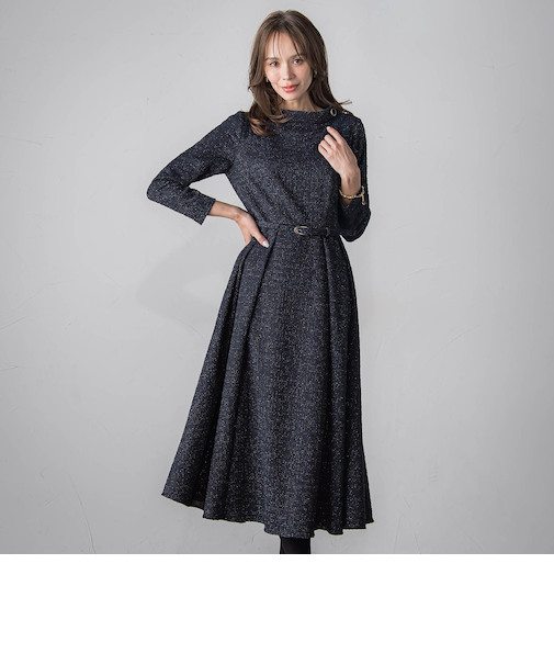 ツイードラメワンピース