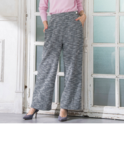 ツイードラメワイドパンツ