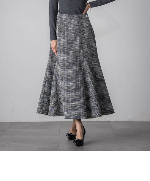 ツイードラメマーメイドスカート