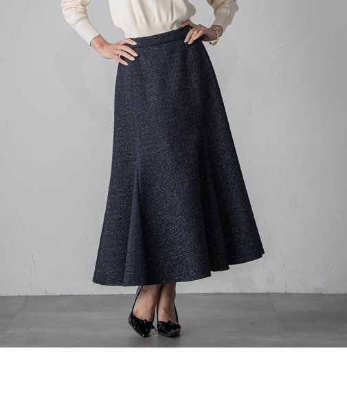 ツイードラメマーメイドスカート