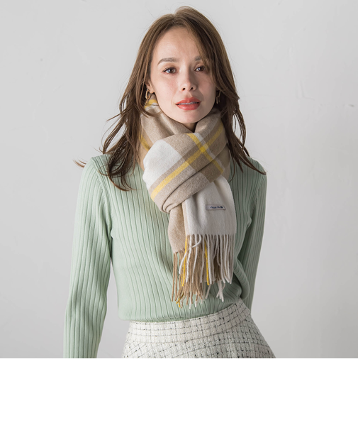 チェックマフラー