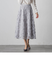 スパンコールテープチュールスカート