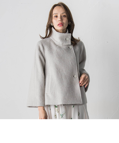 シャギーショートコート｜ビアッジョブルーの通販｜&mall（アンド