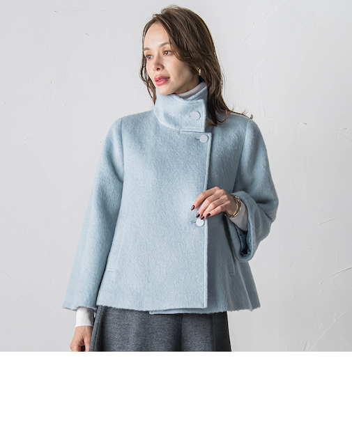 シャギーショートコート