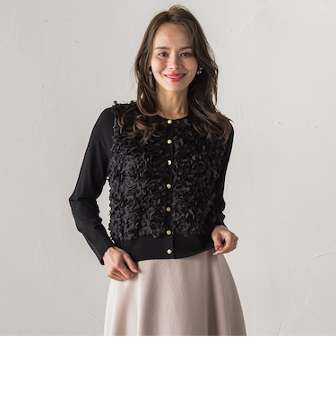 フラワーチュールドッキングカーディガン