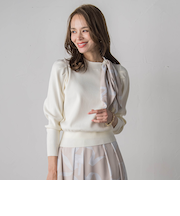 トゥシューズスカーフ付きニット