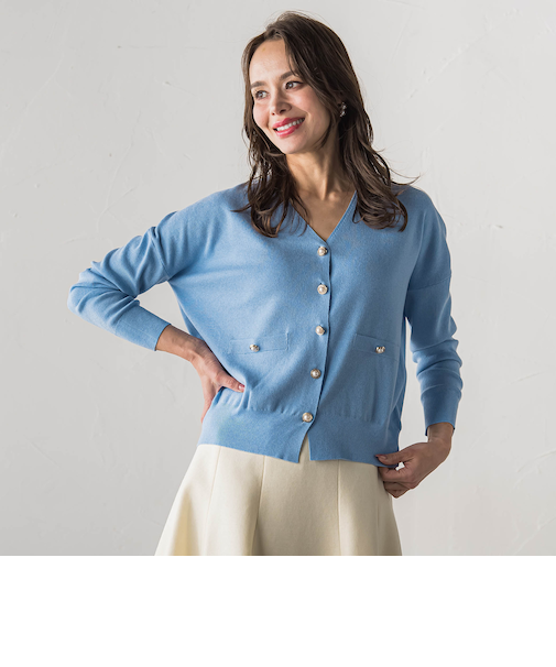 ラメVネックカーディガン