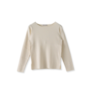 袖口キラキラボタンリブニット