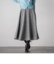 ツイードフレアスカート
