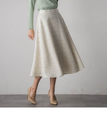 ツイードフレアスカート