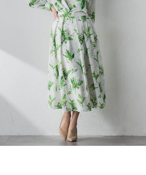 スズランプリントスカート