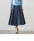 フロントボタンタフタスカート