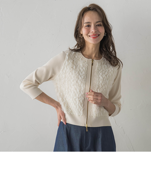 FAIRY AIRYジップカーディガン