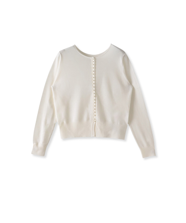 前後2wayパールボタンカーディガン