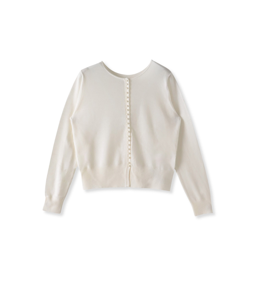 前後2wayパールボタンカーディガン