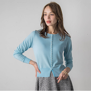 前後2wayパールボタンカーディガン