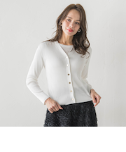 LUCINDAリブニットVカーディガン