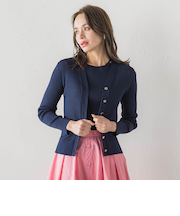 LUCINDAリブニットVカーディガン