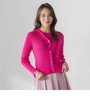 LUCINDAリブニットVカーディガン