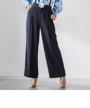 サスペンダー付きダブルサテンパンツ