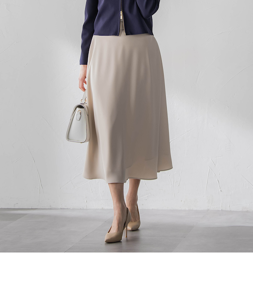 ダブルサテンスカート