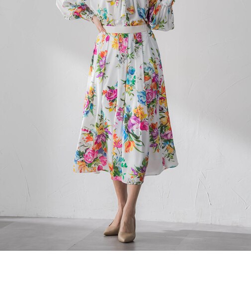 【追加生産/カタログ掲載】ビッグフラワーブーケスカート