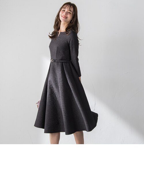 ジャガードワンピース｜ビアッジョブルーの通販｜&mall（アンドモール