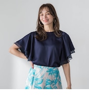 ラッフルスリーブブラウス