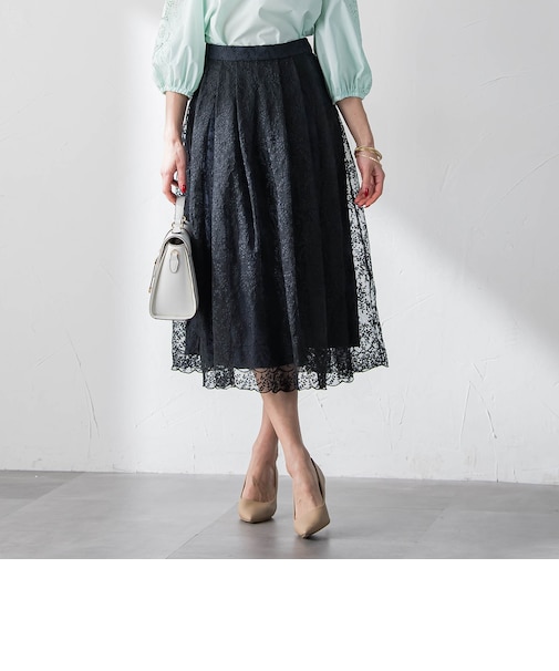ジプソフィラ刺繍チュールスカート