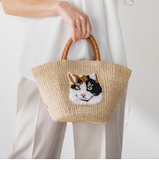 【VIOLAd'ORO】キャット刺繍かごバック