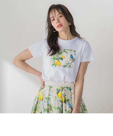 レモンプリントTシャツ