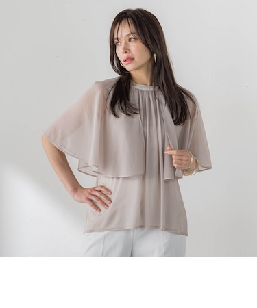トリコットシフォンカットソー
