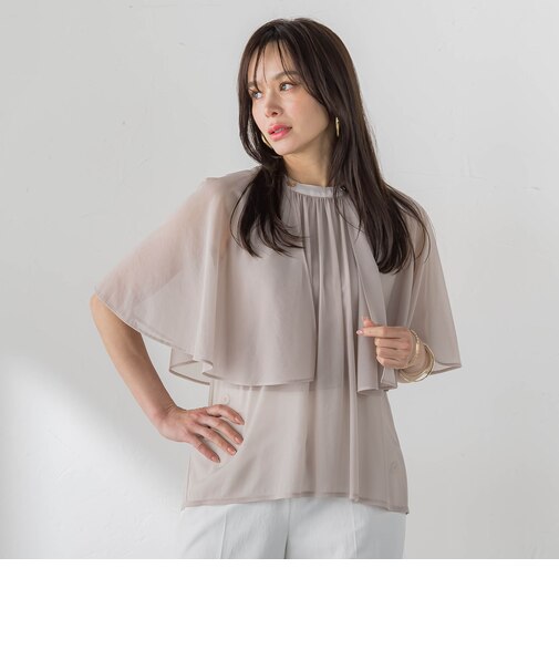 トリコットシフォンカットソー