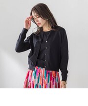 ドットジャガードカーディガン