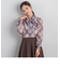 シアーチェックブラウス≪手洗い可能/セットアップ対応≫