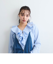 ラッフルフリルブラウス≪手洗い可能≫