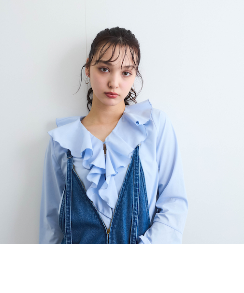 ラッフルフリルブラウス≪手洗い可能≫