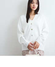 アソートビジューボタン軽量カーディガン≪手洗い可能≫