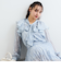 ラメストライプラッフルタイブラウス≪手洗い可能≫