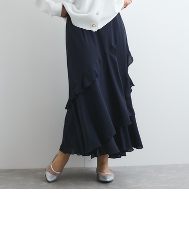 イレギュラーラッフルスカート≪手洗い可能≫