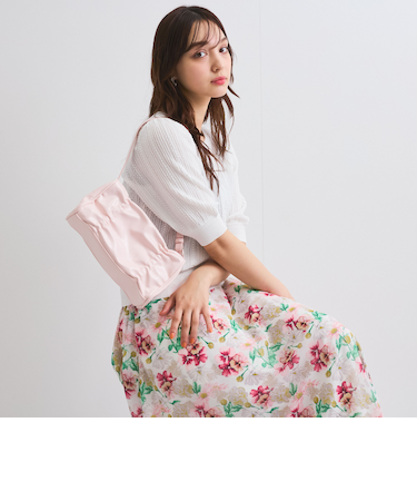 透かし編みパフスリーブニット≪手洗い可能≫