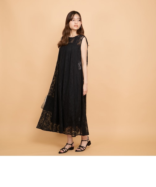 ラッセルレースワンピースアンサンブル≪手洗い可能≫