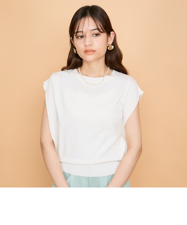レーヨンニットフレンチトップス