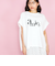 【LHELBIE】パール付きロゴプリントTシャツ≪洗濯機で洗える≫
