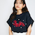 【LHELBIE】パール付きロゴプリントTシャツ≪洗濯機で洗える≫