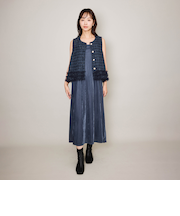 シアーベロアダブルストラップキャミドレス≪手洗い可能≫