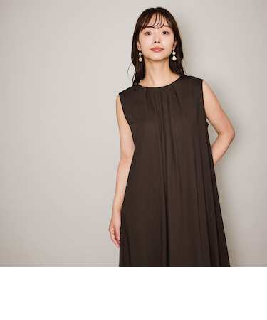 コンフォールポンチタックプリーツワンピース≪洗濯機で洗える≫